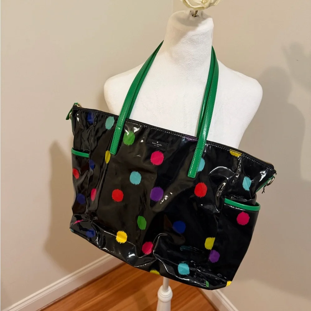 Kate Spade NY Dots Black Tote - Picture 1 of 6